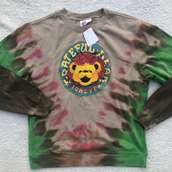 Grateful Dead sweatshirt tie-dye bear print NWT women’s size large - Picture 5 of 10
